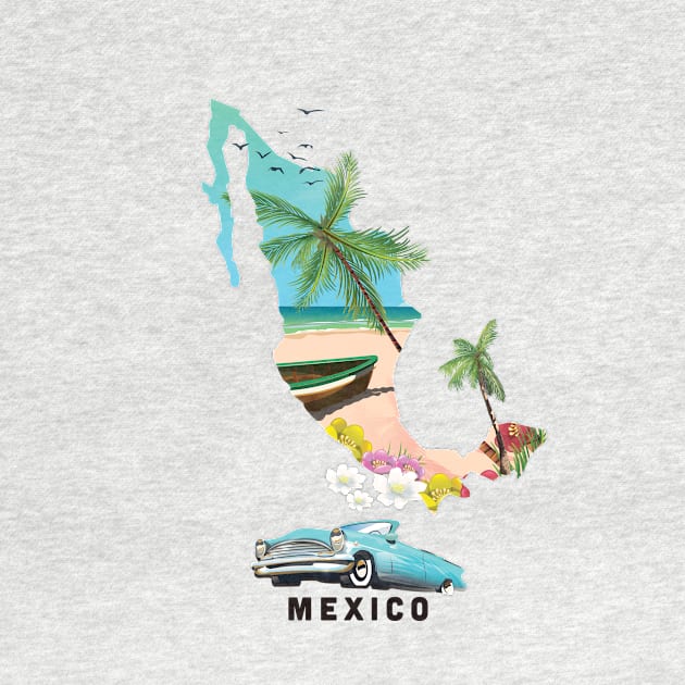 Mexico travel map by nickemporium1